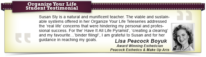 Lisa Peacock Boyuk Organize Your Life Testimonial